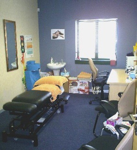 chiropractic treatment room